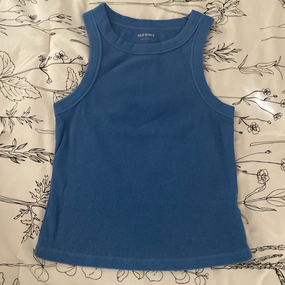 blue old navy snug tank top